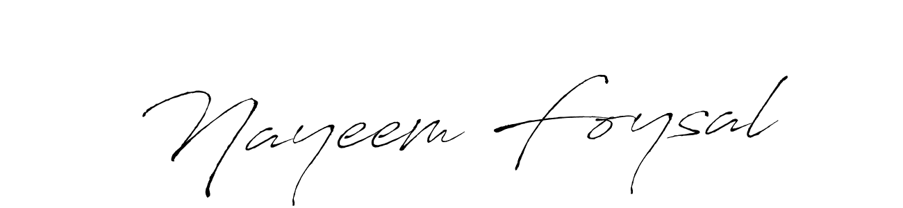 How to make Nayeem Foysal name signature. Use Antro_Vectra style for creating short signs online. This is the latest handwritten sign. Nayeem Foysal signature style 6 images and pictures png