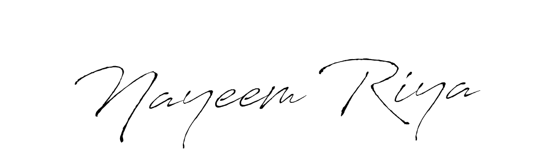 Design your own signature with our free online signature maker. With this signature software, you can create a handwritten (Antro_Vectra) signature for name Nayeem Riya. Nayeem Riya signature style 6 images and pictures png