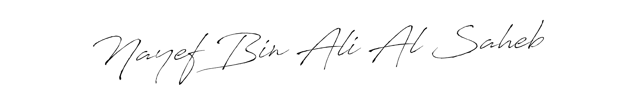 Create a beautiful signature design for name Nayef Bin Ali Al Saheb. With this signature (Antro_Vectra) fonts, you can make a handwritten signature for free. Nayef Bin Ali Al Saheb signature style 6 images and pictures png