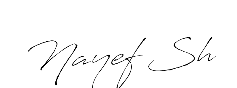 How to make Nayef Sh signature? Antro_Vectra is a professional autograph style. Create handwritten signature for Nayef Sh name. Nayef Sh signature style 6 images and pictures png