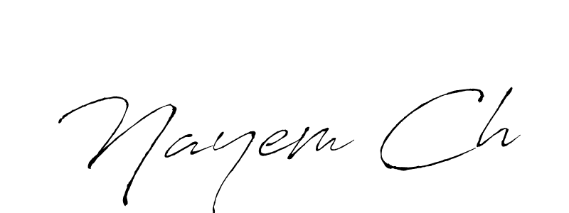 Use a signature maker to create a handwritten signature online. With this signature software, you can design (Antro_Vectra) your own signature for name Nayem Ch. Nayem Ch signature style 6 images and pictures png