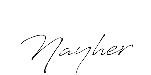 Also we have Nayher name is the best signature style. Create professional handwritten signature collection using Antro_Vectra autograph style. Nayher signature style 6 images and pictures png