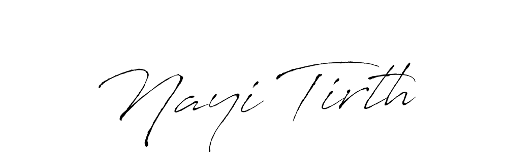 Similarly Antro_Vectra is the best handwritten signature design. Signature creator online .You can use it as an online autograph creator for name Nayi Tirth. Nayi Tirth signature style 6 images and pictures png