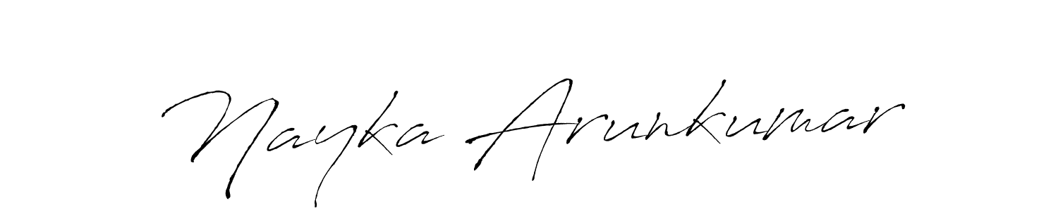 Design your own signature with our free online signature maker. With this signature software, you can create a handwritten (Antro_Vectra) signature for name Nayka Arunkumar. Nayka Arunkumar signature style 6 images and pictures png