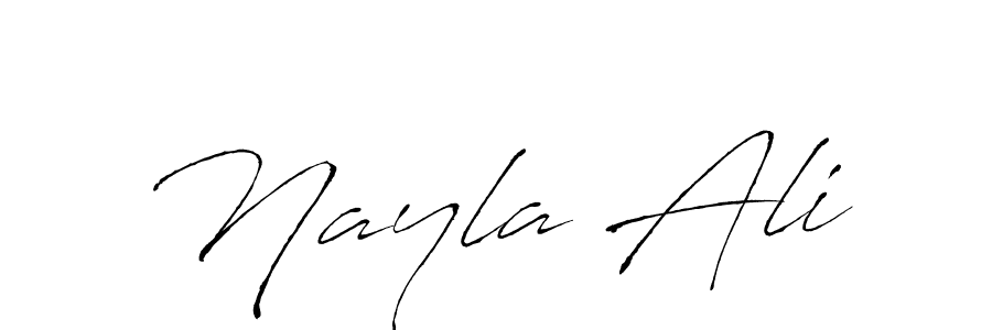 Make a beautiful signature design for name Nayla Ali. With this signature (Antro_Vectra) style, you can create a handwritten signature for free. Nayla Ali signature style 6 images and pictures png