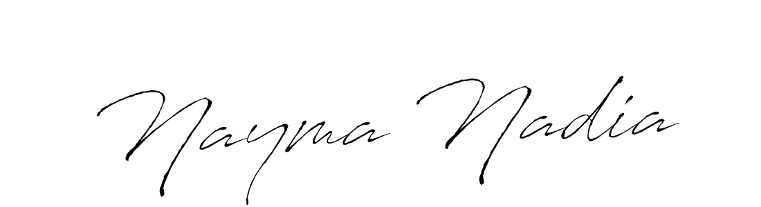 Nayma Nadia stylish signature style. Best Handwritten Sign (Antro_Vectra) for my name. Handwritten Signature Collection Ideas for my name Nayma Nadia. Nayma Nadia signature style 6 images and pictures png