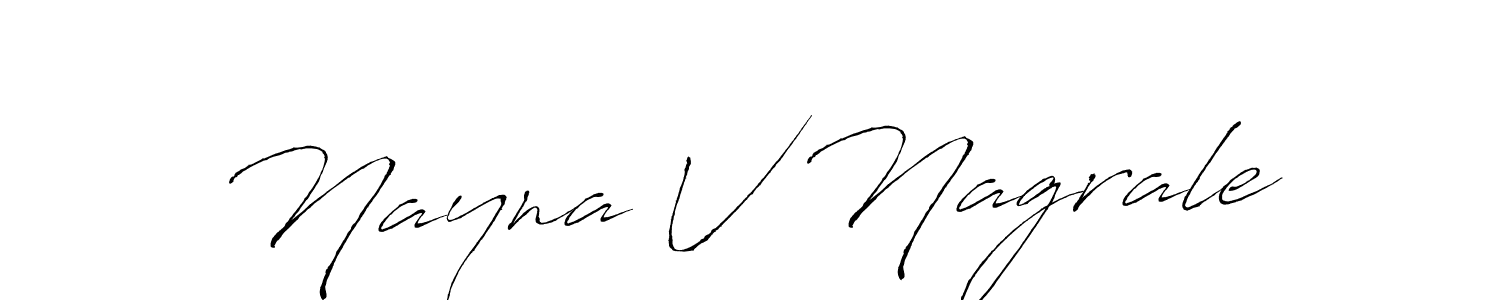 Use a signature maker to create a handwritten signature online. With this signature software, you can design (Antro_Vectra) your own signature for name Nayna V Nagrale. Nayna V Nagrale signature style 6 images and pictures png