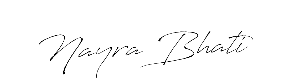 Nayra Bhati stylish signature style. Best Handwritten Sign (Antro_Vectra) for my name. Handwritten Signature Collection Ideas for my name Nayra Bhati. Nayra Bhati signature style 6 images and pictures png