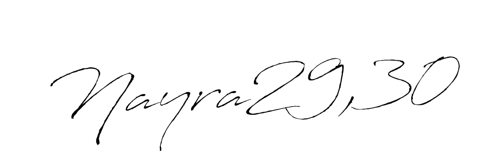 Design your own signature with our free online signature maker. With this signature software, you can create a handwritten (Antro_Vectra) signature for name Nayra29,30. Nayra29,30 signature style 6 images and pictures png