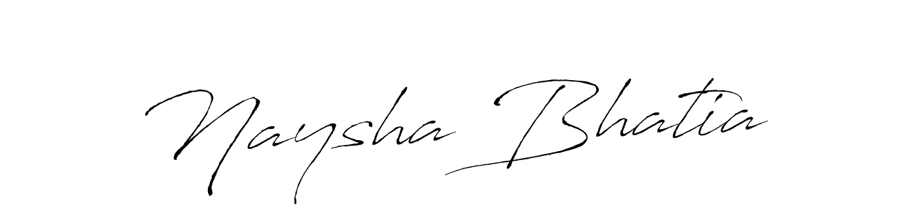 Create a beautiful signature design for name Naysha Bhatia. With this signature (Antro_Vectra) fonts, you can make a handwritten signature for free. Naysha Bhatia signature style 6 images and pictures png
