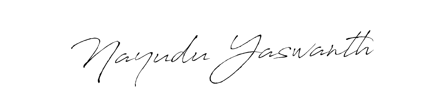 Design your own signature with our free online signature maker. With this signature software, you can create a handwritten (Antro_Vectra) signature for name Nayudu Yaswanth. Nayudu Yaswanth signature style 6 images and pictures png