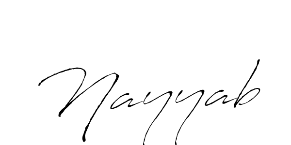 How to make Nayyab name signature. Use Antro_Vectra style for creating short signs online. This is the latest handwritten sign. Nayyab signature style 6 images and pictures png