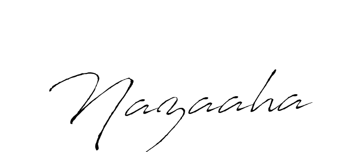 How to make Nazaaha signature? Antro_Vectra is a professional autograph style. Create handwritten signature for Nazaaha name. Nazaaha signature style 6 images and pictures png