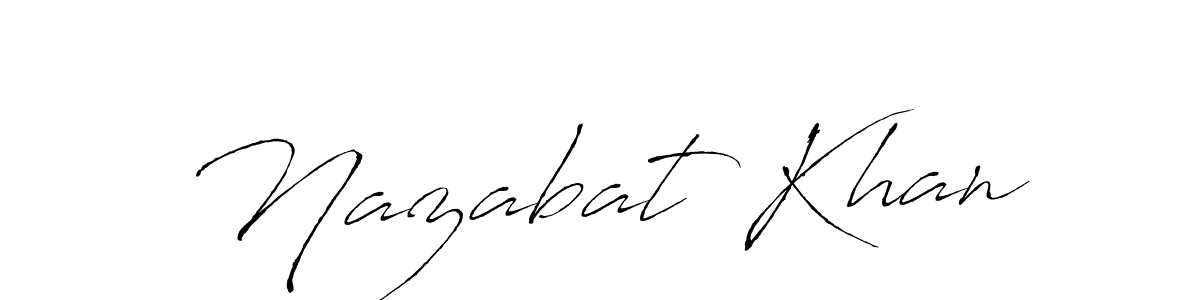 Make a beautiful signature design for name Nazabat Khan. With this signature (Antro_Vectra) style, you can create a handwritten signature for free. Nazabat Khan signature style 6 images and pictures png