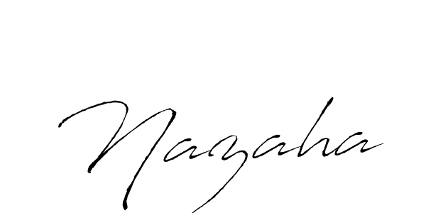 Make a beautiful signature design for name Nazaha. With this signature (Antro_Vectra) style, you can create a handwritten signature for free. Nazaha signature style 6 images and pictures png