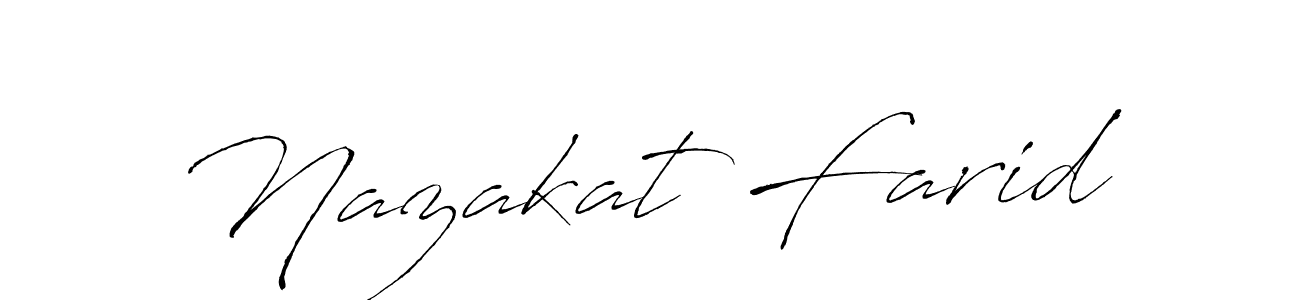 Nazakat Farid stylish signature style. Best Handwritten Sign (Antro_Vectra) for my name. Handwritten Signature Collection Ideas for my name Nazakat Farid. Nazakat Farid signature style 6 images and pictures png