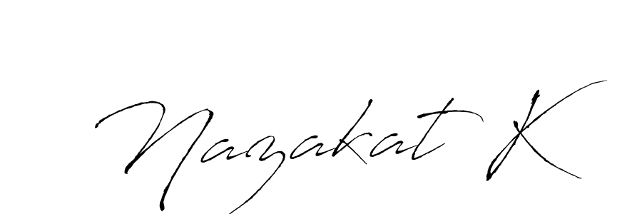 Once you've used our free online signature maker to create your best signature Antro_Vectra style, it's time to enjoy all of the benefits that Nazakat K name signing documents. Nazakat K signature style 6 images and pictures png