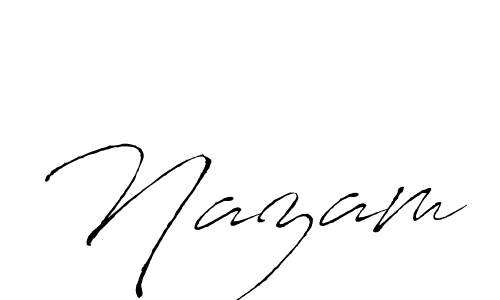 How to make Nazam signature? Antro_Vectra is a professional autograph style. Create handwritten signature for Nazam name. Nazam signature style 6 images and pictures png