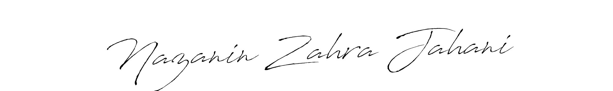 This is the best signature style for the Nazanin Zahra Jahani name. Also you like these signature font (Antro_Vectra). Mix name signature. Nazanin Zahra Jahani signature style 6 images and pictures png