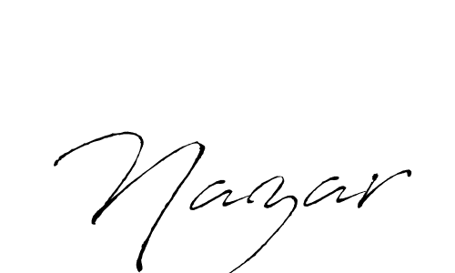 How to make Nazar signature? Antro_Vectra is a professional autograph style. Create handwritten signature for Nazar name. Nazar signature style 6 images and pictures png