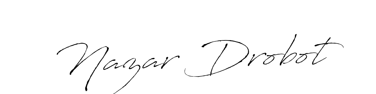 Use a signature maker to create a handwritten signature online. With this signature software, you can design (Antro_Vectra) your own signature for name Nazar Drobot. Nazar Drobot signature style 6 images and pictures png