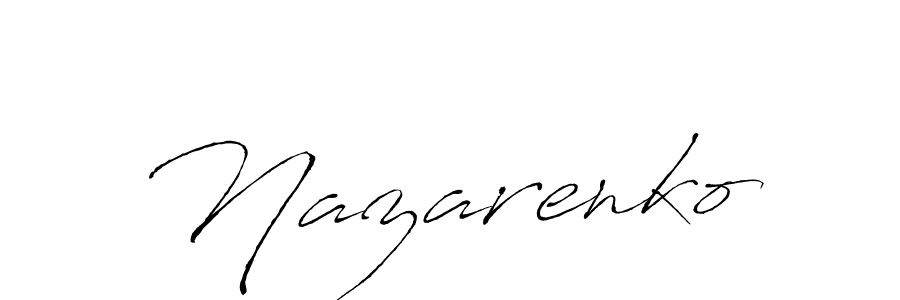 Create a beautiful signature design for name Nazarenko. With this signature (Antro_Vectra) fonts, you can make a handwritten signature for free. Nazarenko signature style 6 images and pictures png