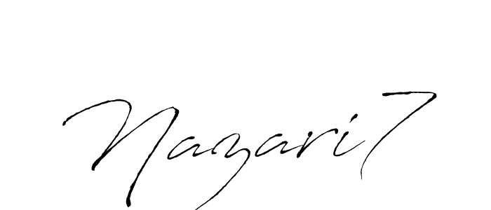 Also we have Nazari7 name is the best signature style. Create professional handwritten signature collection using Antro_Vectra autograph style. Nazari7 signature style 6 images and pictures png