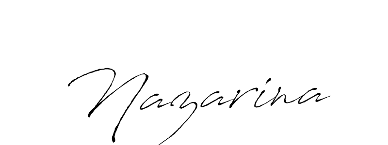 Nazarina stylish signature style. Best Handwritten Sign (Antro_Vectra) for my name. Handwritten Signature Collection Ideas for my name Nazarina. Nazarina signature style 6 images and pictures png