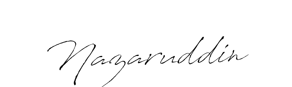Use a signature maker to create a handwritten signature online. With this signature software, you can design (Antro_Vectra) your own signature for name Nazaruddin. Nazaruddin signature style 6 images and pictures png