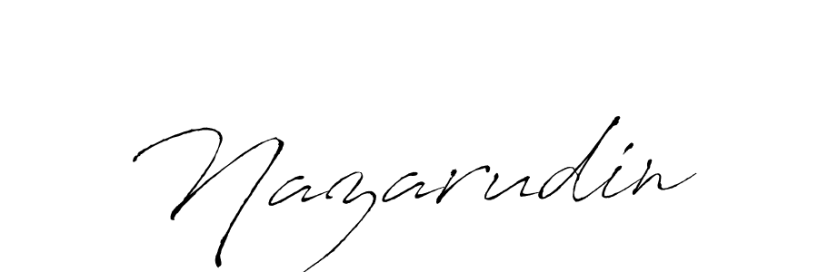 Design your own signature with our free online signature maker. With this signature software, you can create a handwritten (Antro_Vectra) signature for name Nazarudin. Nazarudin signature style 6 images and pictures png