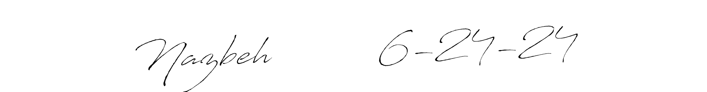 Use a signature maker to create a handwritten signature online. With this signature software, you can design (Antro_Vectra) your own signature for name Nazbeh          6-24-24. Nazbeh          6-24-24 signature style 6 images and pictures png