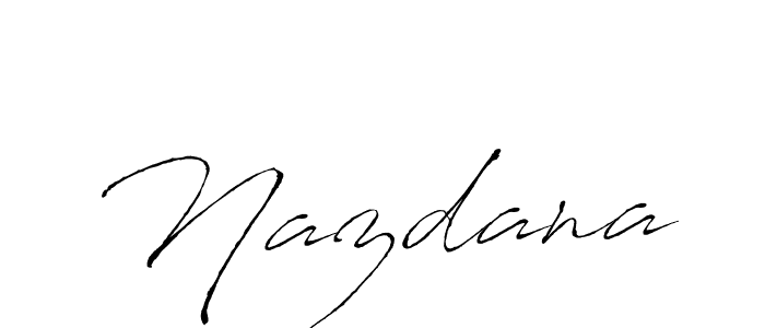 How to make Nazdana signature? Antro_Vectra is a professional autograph style. Create handwritten signature for Nazdana name. Nazdana signature style 6 images and pictures png