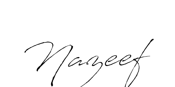 Similarly Antro_Vectra is the best handwritten signature design. Signature creator online .You can use it as an online autograph creator for name Nazeef. Nazeef signature style 6 images and pictures png