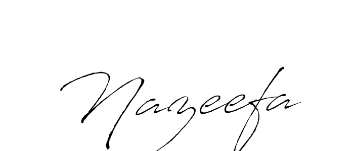 Create a beautiful signature design for name Nazeefa. With this signature (Antro_Vectra) fonts, you can make a handwritten signature for free. Nazeefa signature style 6 images and pictures png