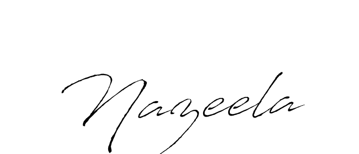Create a beautiful signature design for name Nazeela. With this signature (Antro_Vectra) fonts, you can make a handwritten signature for free. Nazeela signature style 6 images and pictures png