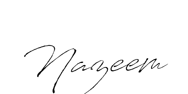 Also You can easily find your signature by using the search form. We will create Nazeem name handwritten signature images for you free of cost using Antro_Vectra sign style. Nazeem signature style 6 images and pictures png