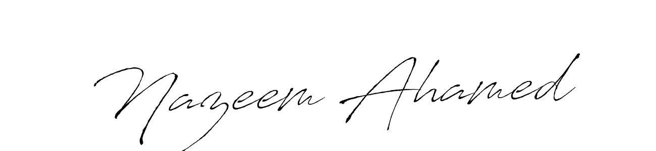 Design your own signature with our free online signature maker. With this signature software, you can create a handwritten (Antro_Vectra) signature for name Nazeem Ahamed. Nazeem Ahamed signature style 6 images and pictures png