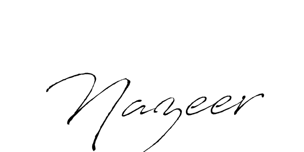 Design your own signature with our free online signature maker. With this signature software, you can create a handwritten (Antro_Vectra) signature for name Nazeer. Nazeer signature style 6 images and pictures png