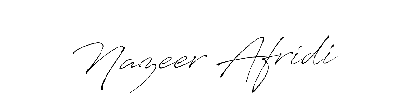 Also we have Nazeer Afridi name is the best signature style. Create professional handwritten signature collection using Antro_Vectra autograph style. Nazeer Afridi signature style 6 images and pictures png