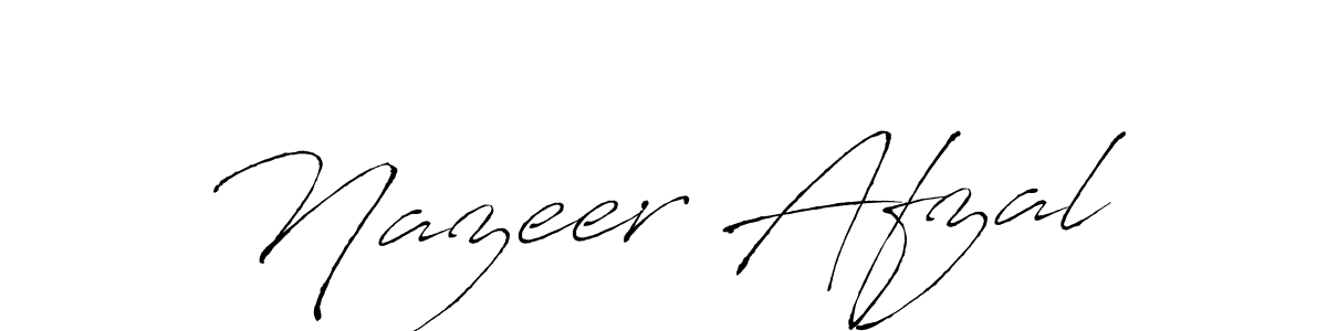 Make a beautiful signature design for name Nazeer Afzal. With this signature (Antro_Vectra) style, you can create a handwritten signature for free. Nazeer Afzal signature style 6 images and pictures png