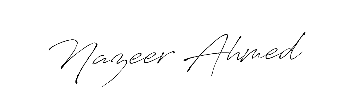 Make a beautiful signature design for name Nazeer Ahmed. Use this online signature maker to create a handwritten signature for free. Nazeer Ahmed signature style 6 images and pictures png