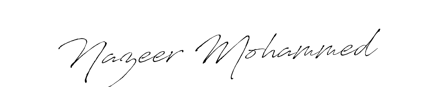 Design your own signature with our free online signature maker. With this signature software, you can create a handwritten (Antro_Vectra) signature for name Nazeer Mohammed. Nazeer Mohammed signature style 6 images and pictures png