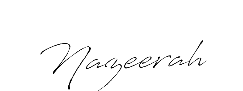 Make a beautiful signature design for name Nazeerah. With this signature (Antro_Vectra) style, you can create a handwritten signature for free. Nazeerah signature style 6 images and pictures png