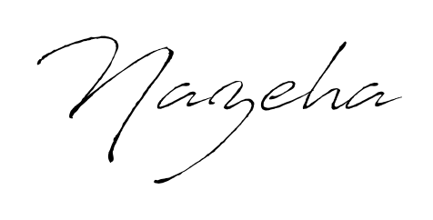 Build your personal autograph collection for name Nazeha with Antro_Vectra design. Browse, select, and save your favorites. Nazeha signature style 6 images and pictures png