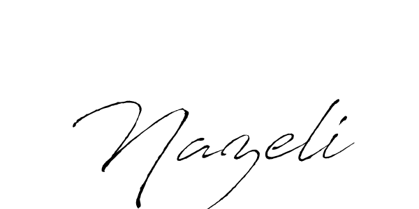 Nazeli stylish signature style. Best Handwritten Sign (Antro_Vectra) for my name. Handwritten Signature Collection Ideas for my name Nazeli. Nazeli signature style 6 images and pictures png