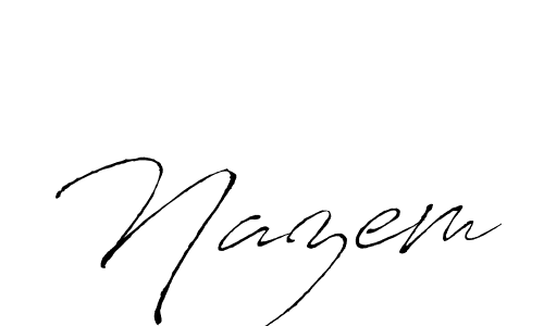 Create a beautiful signature design for name Nazem. With this signature (Antro_Vectra) fonts, you can make a handwritten signature for free. Nazem signature style 6 images and pictures png