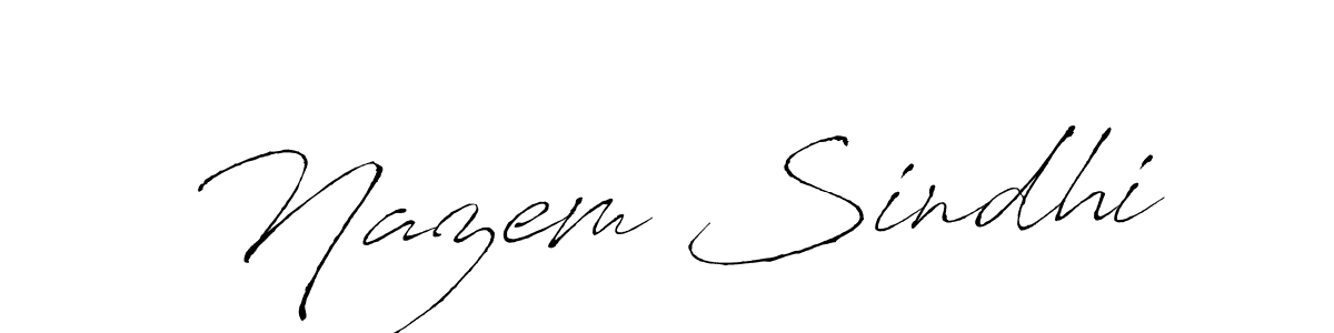 Nazem Sindhi stylish signature style. Best Handwritten Sign (Antro_Vectra) for my name. Handwritten Signature Collection Ideas for my name Nazem Sindhi. Nazem Sindhi signature style 6 images and pictures png