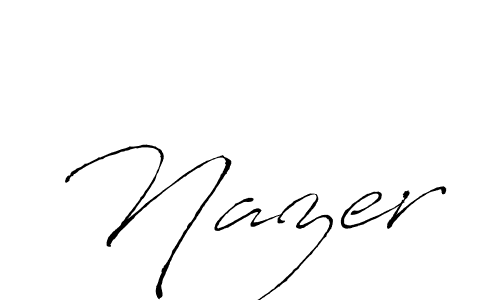 Make a beautiful signature design for name Nazer. With this signature (Antro_Vectra) style, you can create a handwritten signature for free. Nazer signature style 6 images and pictures png