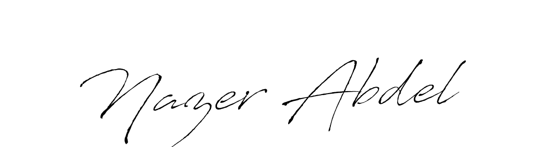 Design your own signature with our free online signature maker. With this signature software, you can create a handwritten (Antro_Vectra) signature for name Nazer Abdel. Nazer Abdel signature style 6 images and pictures png