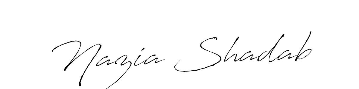 Here are the top 10 professional signature styles for the name Nazia Shadab. These are the best autograph styles you can use for your name. Nazia Shadab signature style 6 images and pictures png